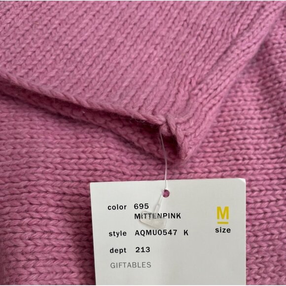 NWT MEDIUM Access Liz Claiborne Rose Pink Open Angora Blend Cardigan Sweater - Picture 5 of 9